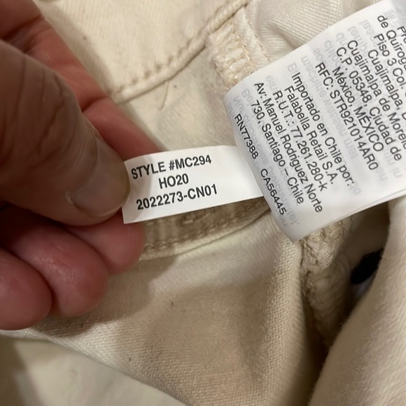 Madewell The Perfect Vintage Jean Raw Cream Ankle Length Sz 31 - Picture 10 of 11